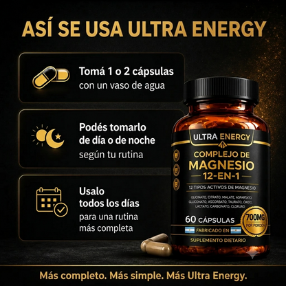 Complejo de Magnesio 12 en 1 - Ultra Energy